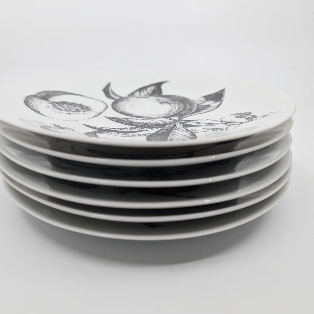 Lot of 6 vintage Bareuther waldsassen Bavaria porcelain plates 7 3/4" - Picture 4 of 11